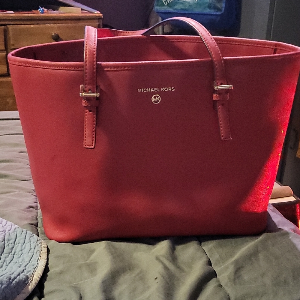 Michael Kors Red Tote Bag